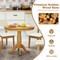 Round Dining Table Single Pedestal 32 Inch MDF Tabletop Natural